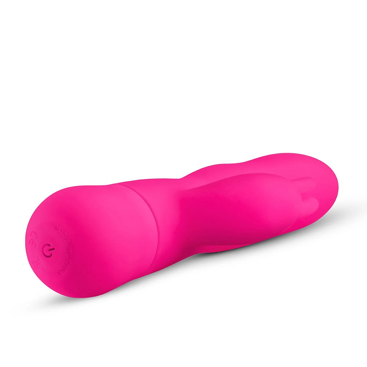 Roze rabbit vibrator van siliconen met flexibele clitorisarm
