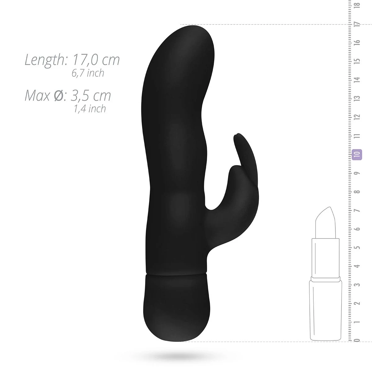 Mad Rabbit Vibrator Zwart voor beginners met vibratie en penetratie mogelijk