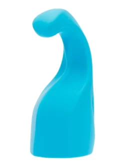 Magic Wand G-spot opzetstuk blauw van siliconen met gebogen vorm