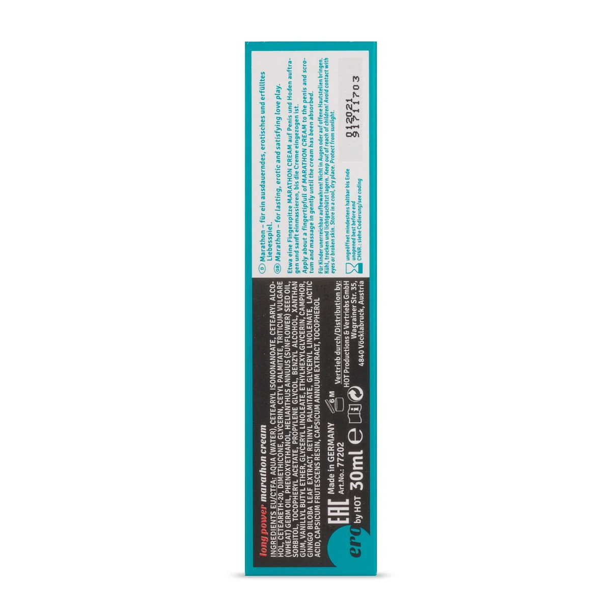 Marathon Crème Voor Mannen - 30 ml, wit, voor hem