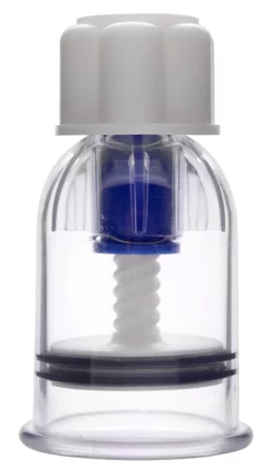 Master Series Intake Anal Suction Device, transparante ABS vacuüm cup met draaiknop