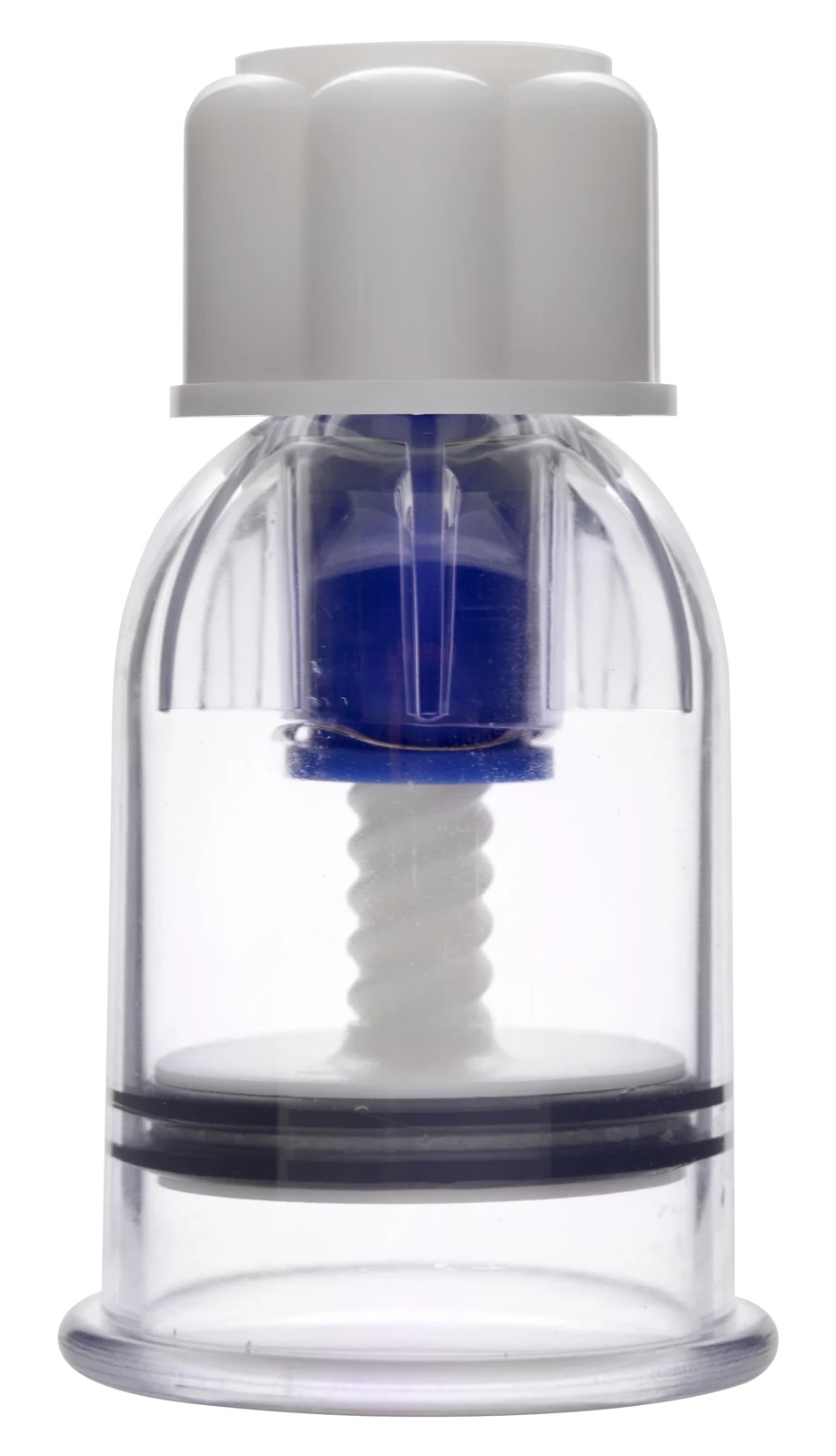Master Series Intake Anal Suction Device, transparante ABS vacuüm cup met draaiknop