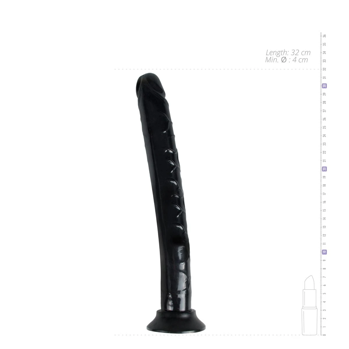 Master Series dildo 32 cm unisex met zuignap voor handsfree gebruik