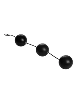 Master Series XXL Triple beads van siliconen, zwart, met drie ballen en handige lus