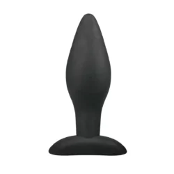 Medium zwarte siliconen buttplug van Easytoys Anal Collection met slank design