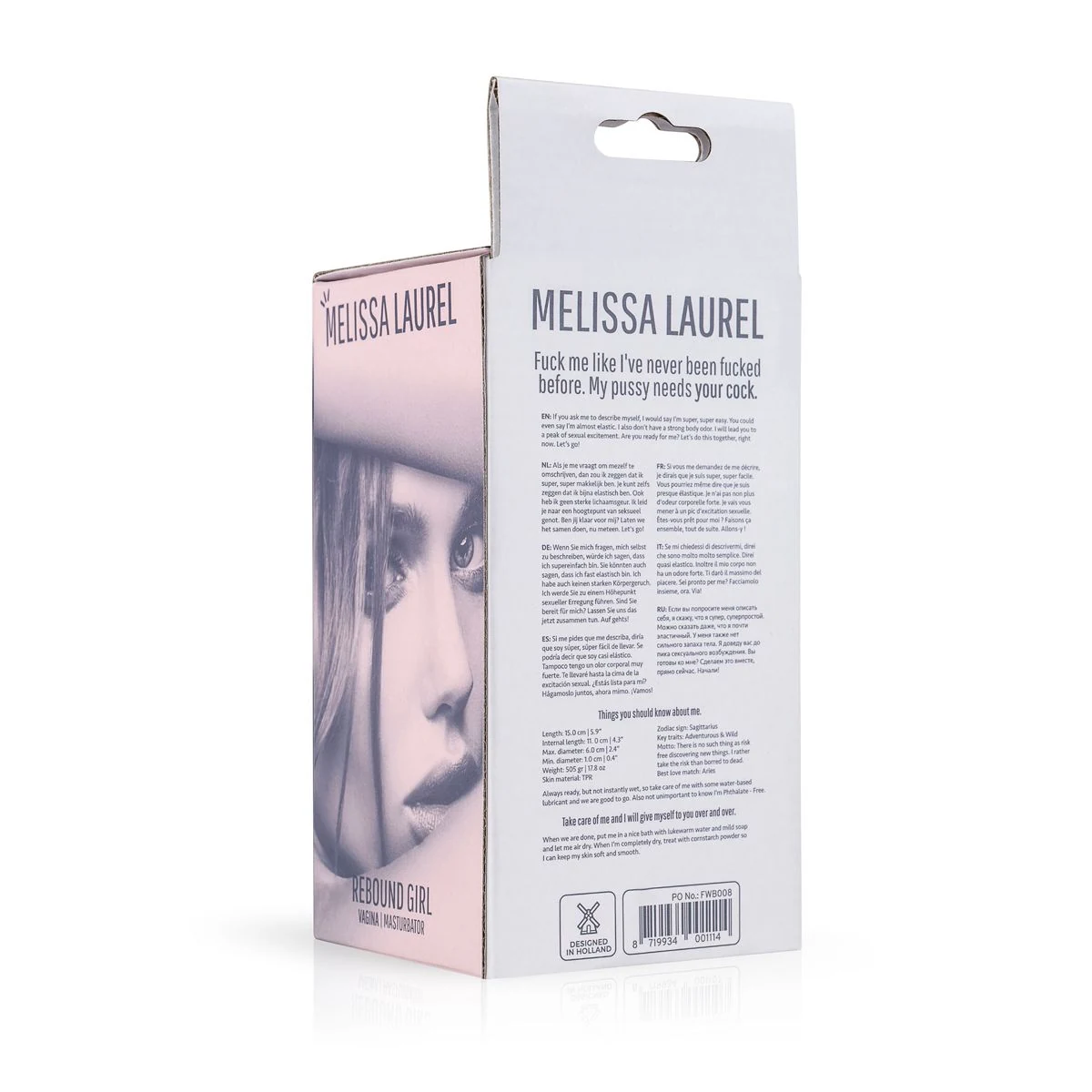 Melissa Laurel Masturbator voor hem in beige, eenvoudig te reinigen