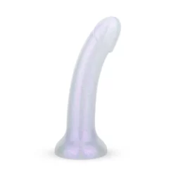 Mermaid Glitter Dildo 19 cm van EasyToys Dildo Collection met wit glitterontwerp en zuignap