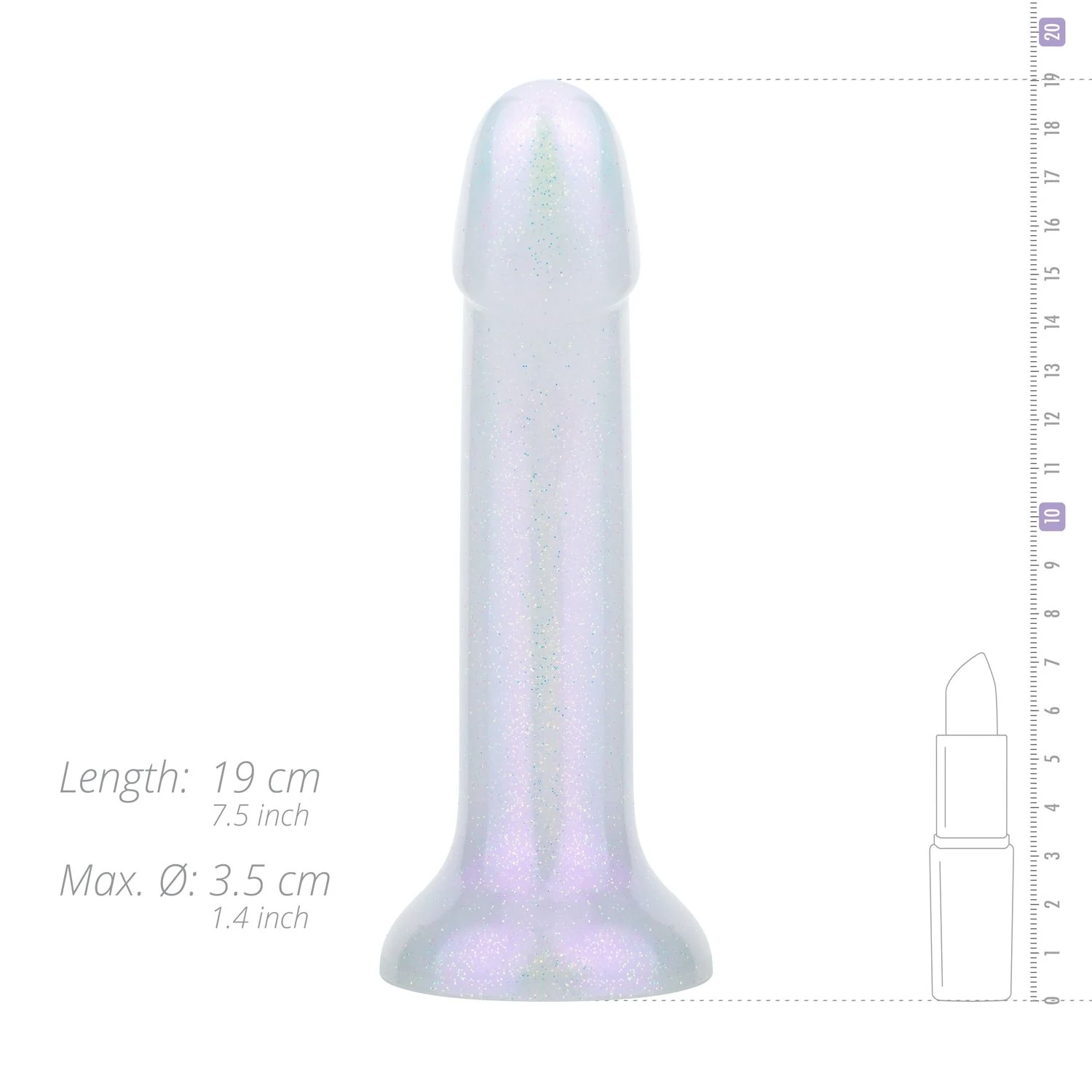 EasyToys Dildo Collection Mermaid Glitter Dildo 19 cm, unisex sextoy