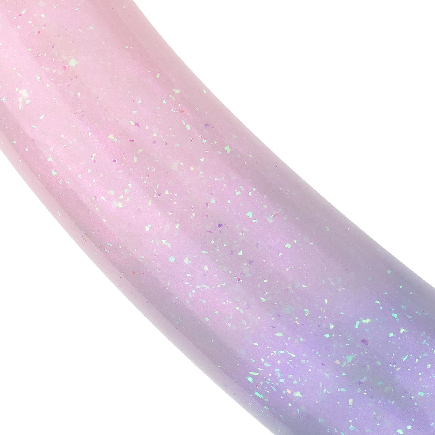 Mermaid Ombre Dildo met wit ombre design en glitterelementen