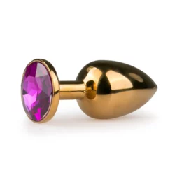 Metalen buttplug met paarse steen van Easytoys Anal Collection