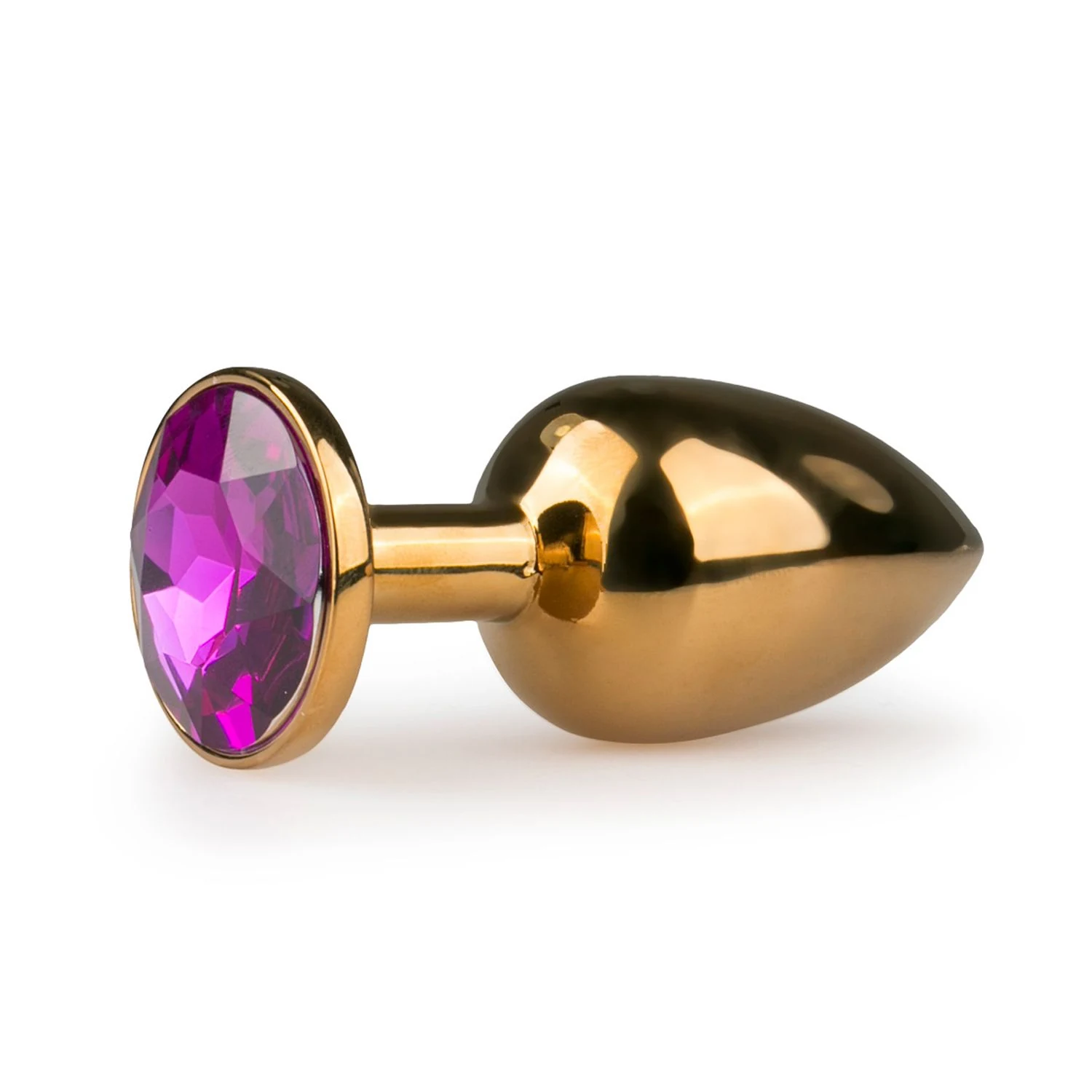 Metalen buttplug met paarse steen van Easytoys Anal Collection
