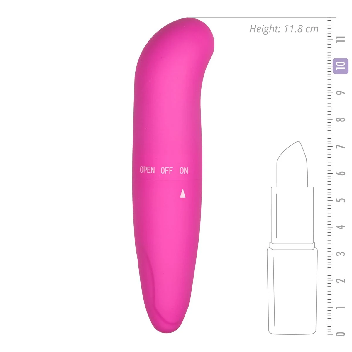 Roze kunststof mini G-spot vibrator met standaard vibratie