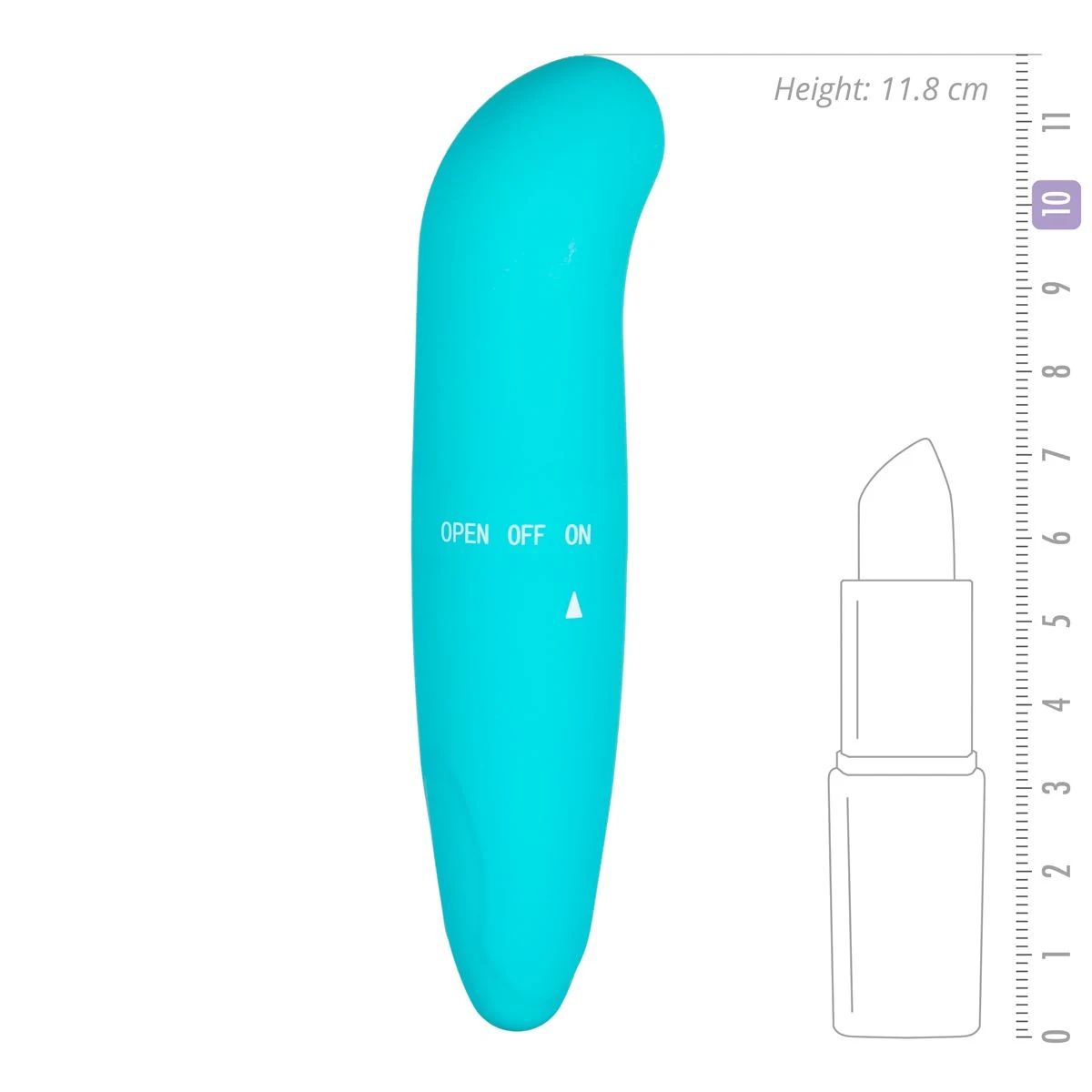 Kunststof mini vibrator van 120 mm met maximale diameter 25 mm