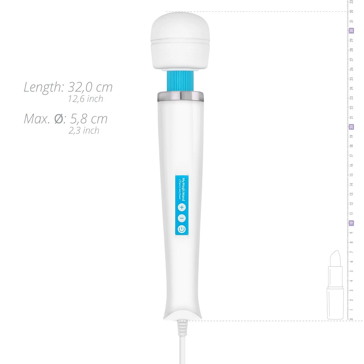 MyMagicWand Blauw wand massager met standaard pulsatie