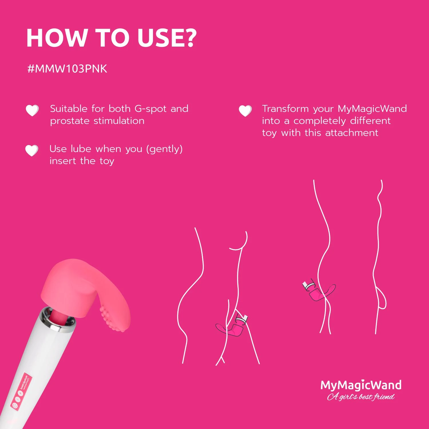 MyMagicWand G-Spot Prostaat Opzetstuk van zacht flexibel siliconen