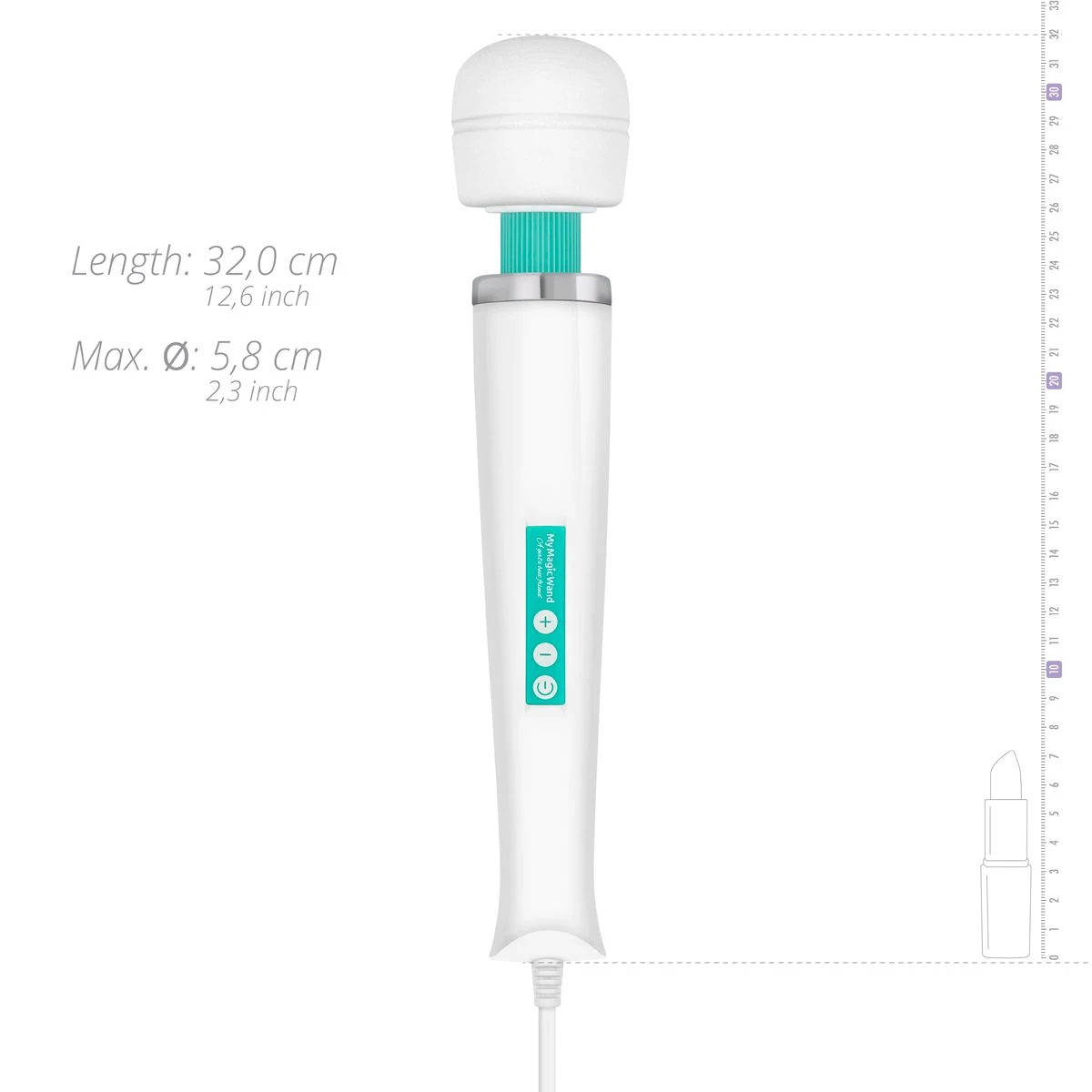 MyMagicWand Turquoise met afneembare siliconen hoes