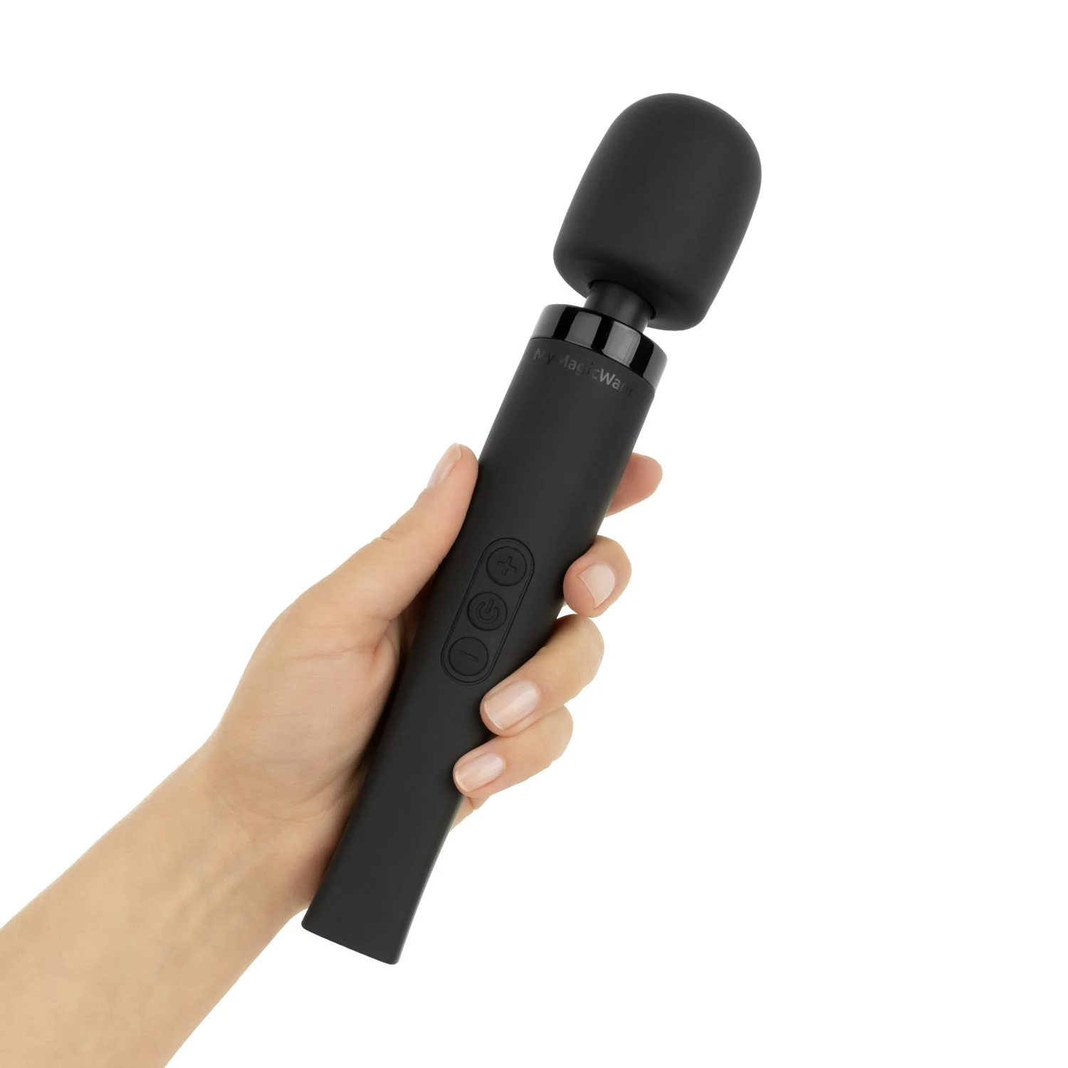 Zwarte MyMagicWand wand vibrator met 28 vibratiestanden