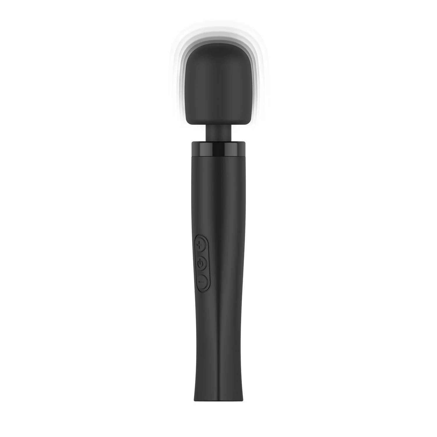 MyMagicWand medium wand vibrator zwart met pushbutton bediening