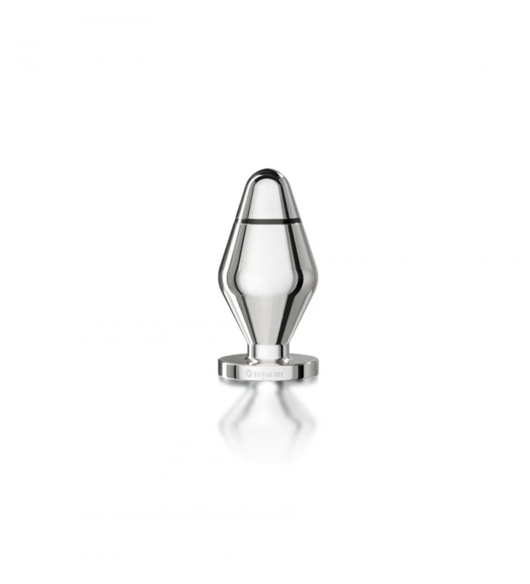 MYSTIM Little John Butt Plug zilver van handgepolijst medisch aluminium