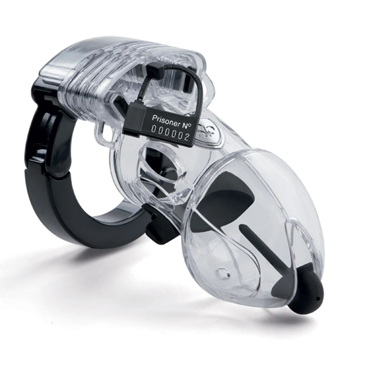 Mystim Pubic Enemy No 2 kuisheidskooi met electrostimulatie en transparante ABS kooi