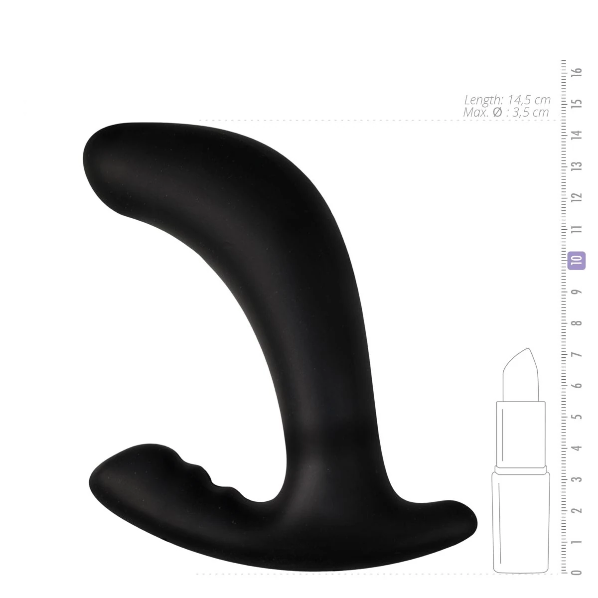 Mystim Twisting Tom anaal plug met gebogen top voor gevoelige plekjes
