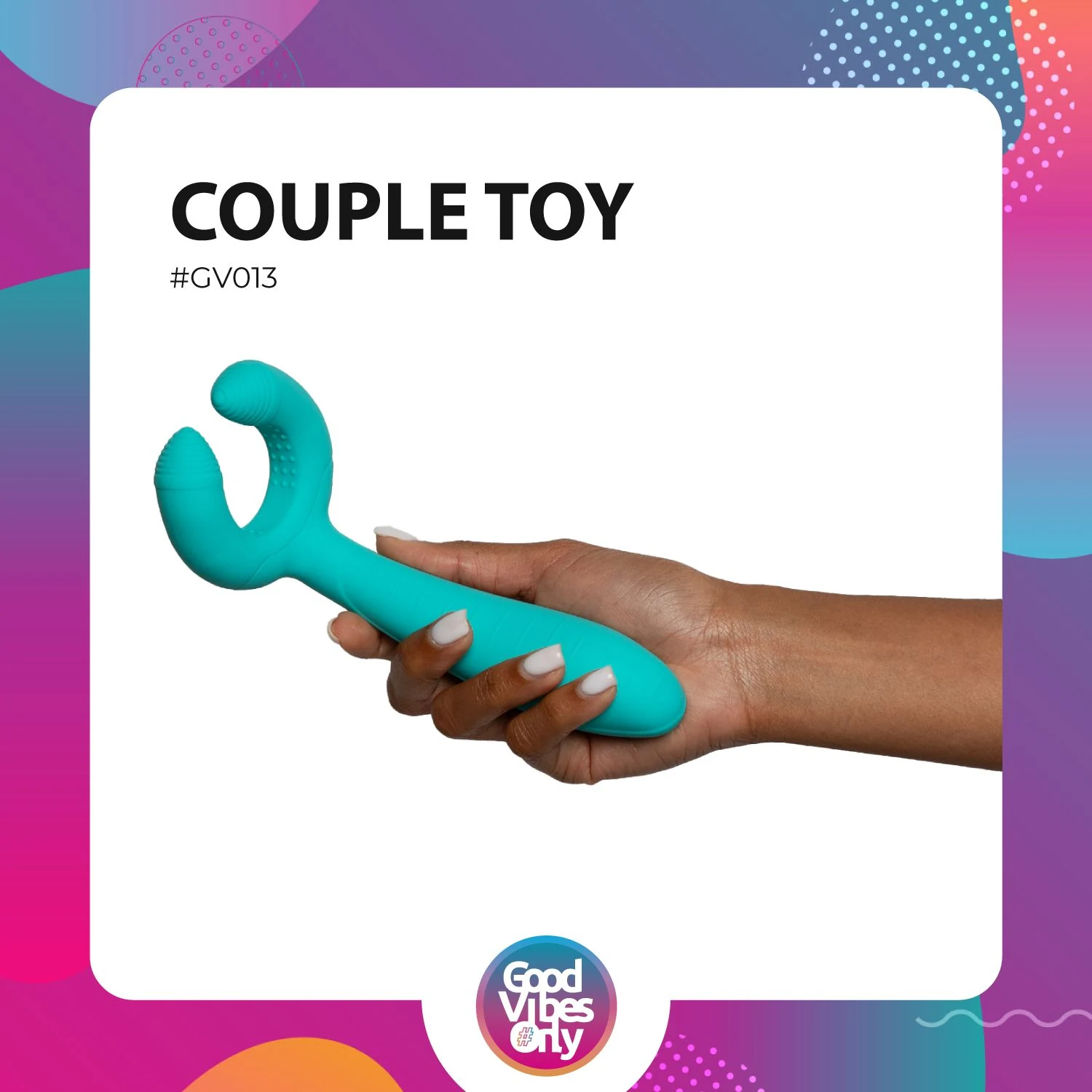 Turquoise Noam Pair Vibrator met 7 standen, 3 snelheden en 4 patronen