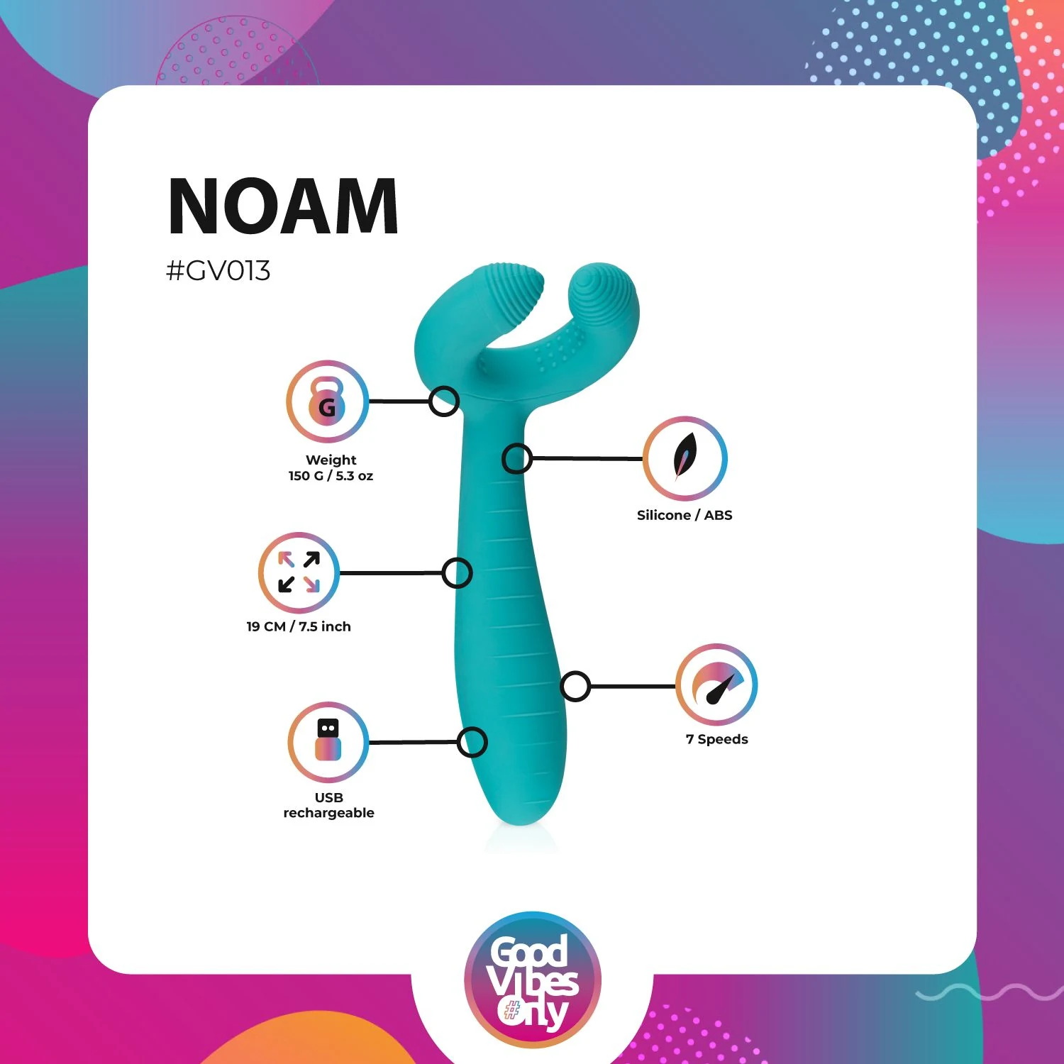 Noam Pair Vibrator van siliconen, geschikt voor waterbasis glijmiddel