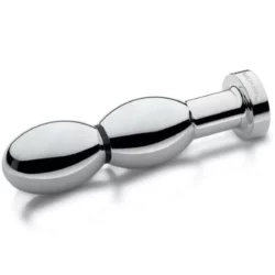 Mystim O(h!)-thello Ovaldildo van zilver aluminium voor elektrosex, 14 cm