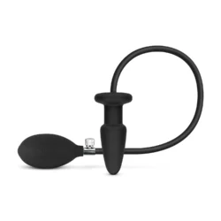 Opblaasbare anaal plug zwart van Easytoys Anal Collection, unisex en 115 mm
