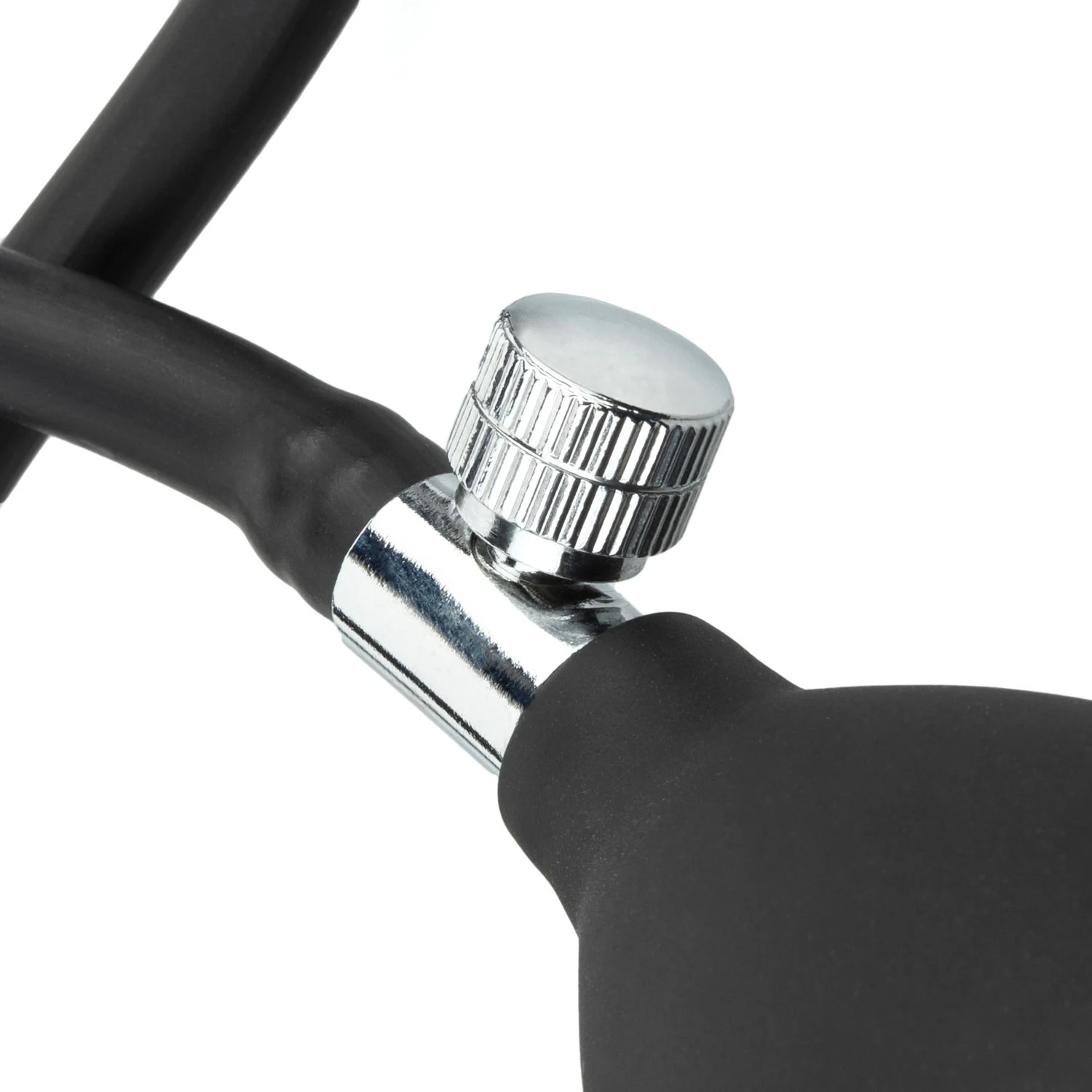 Opblaasbare buttplug zwart met ontluchtingsventiel en eenvoudige bediening