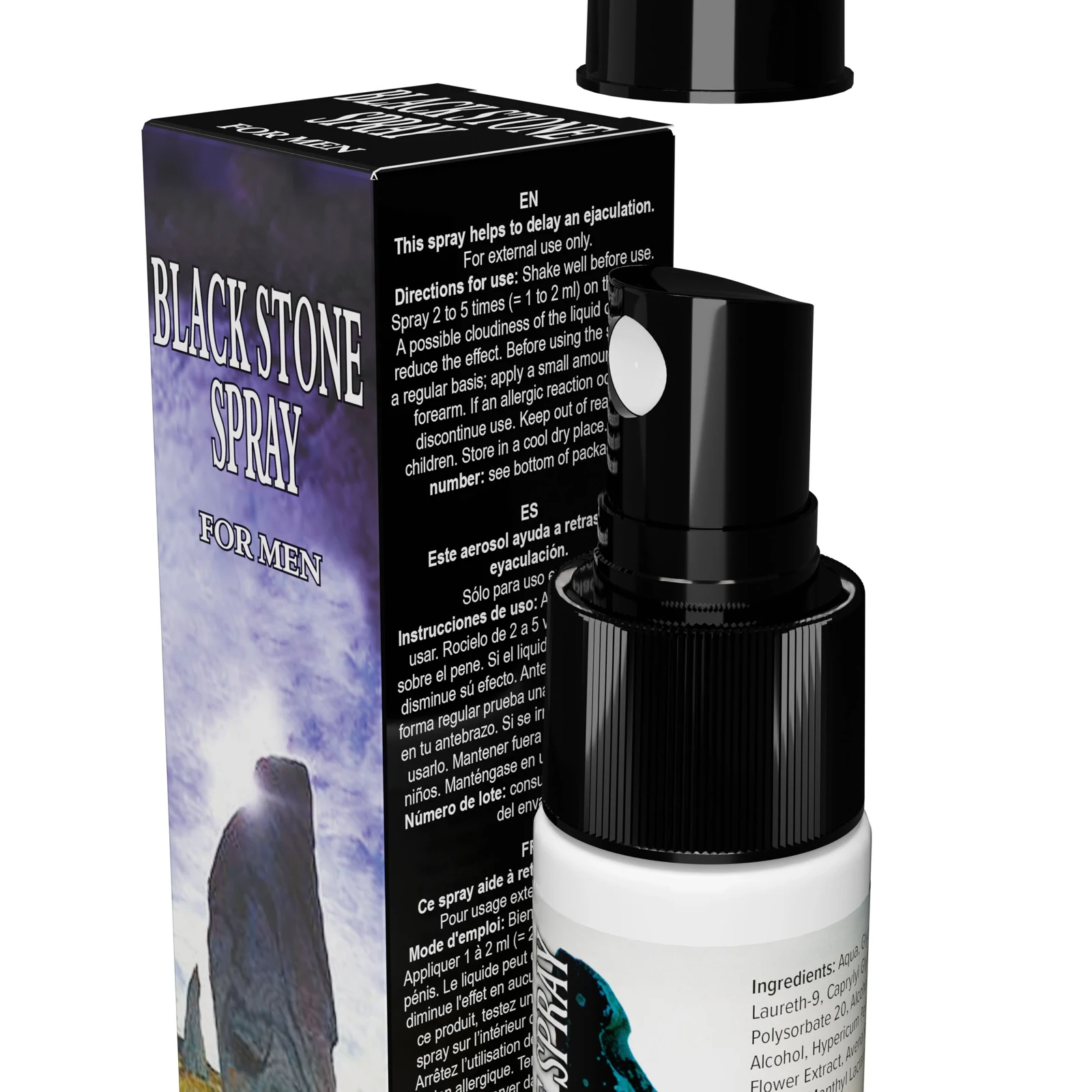 Black Stone orgasme vertragende spray met verdovend effect