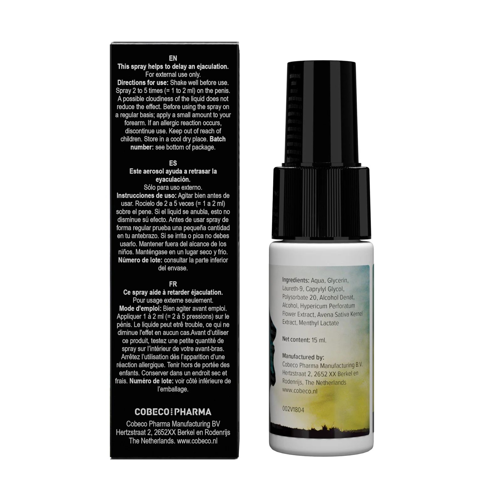 Beige sprayfles Black Stone orgasme vertragende spray