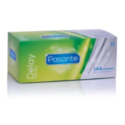 Pasante Delay condooms - 144 stuks met vertragend glijmiddel en reservoir