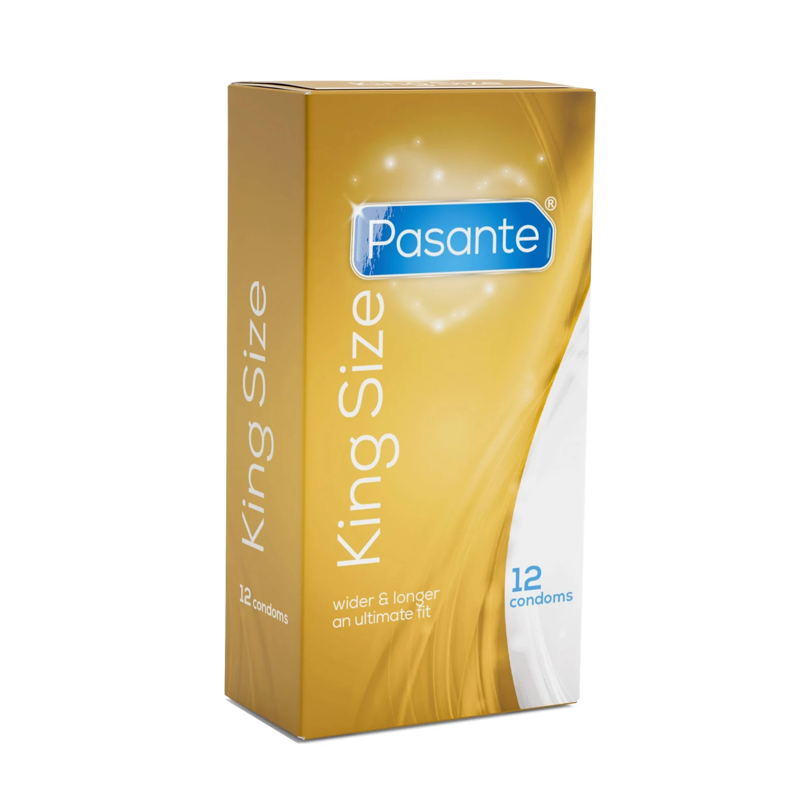 Pasante King Size condooms met glijmiddel, verpakking van 12 stuks