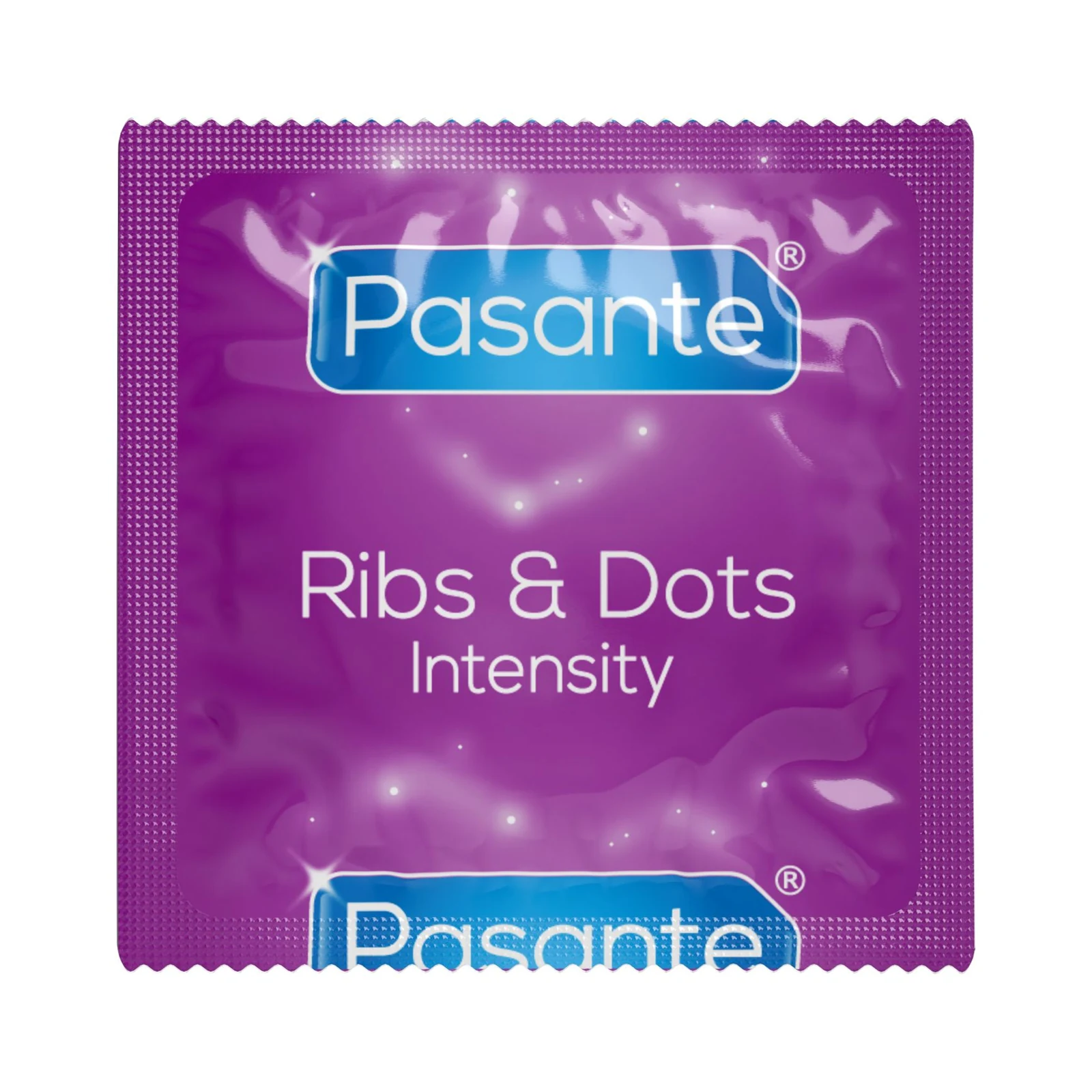 Pasante Ribs & Dots condooms met glijmiddel en reservoir