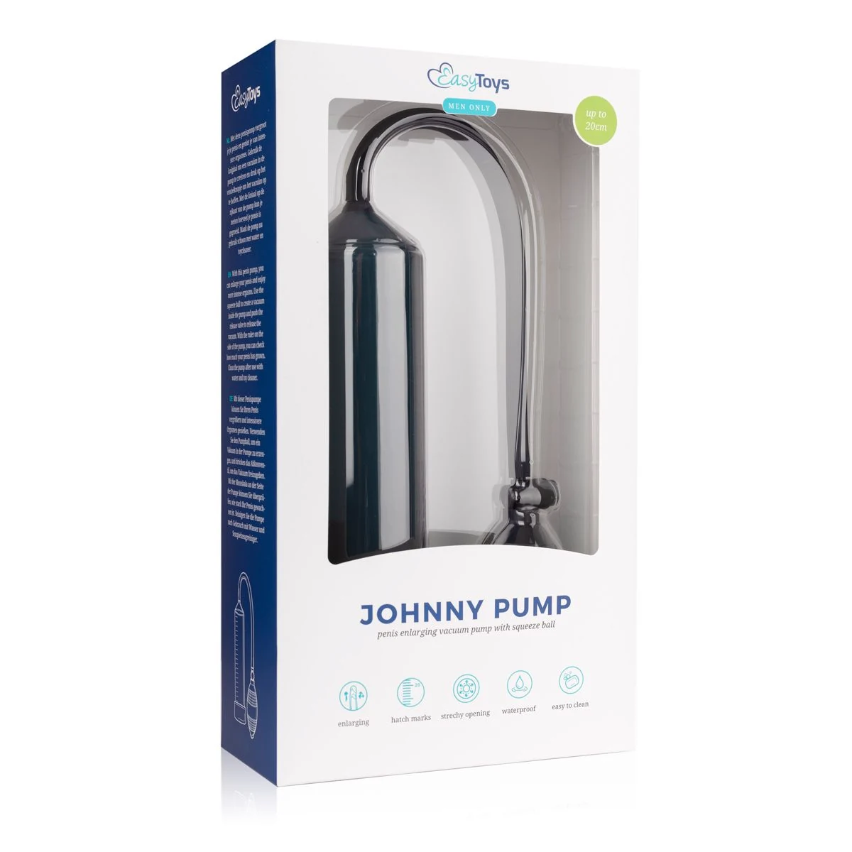 Penispomp met knijpbal, CE-keurmerk en stimulatiedoel penis