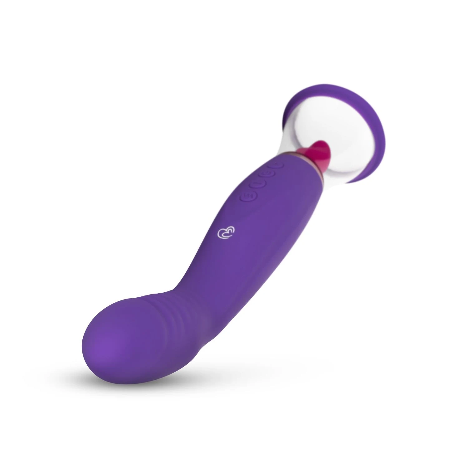 Paarse Pleasure Pump van ABS en siliconen