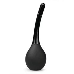 Zwarte Power Douche anaal vaginaal douche van PVC met grote knijpbal en vier openingen