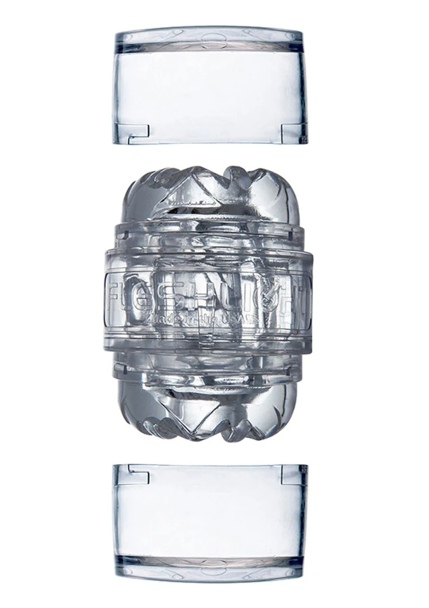 Quickshot Vantage Fleshlight transparant met ribbels en noppen