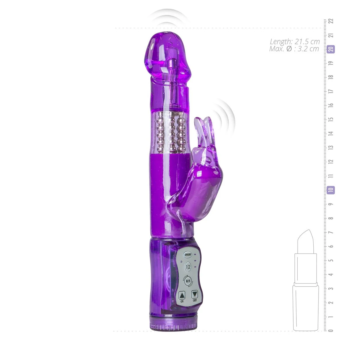 Paarse rabbit vibrator voor vagina- en clitorisstimulatie