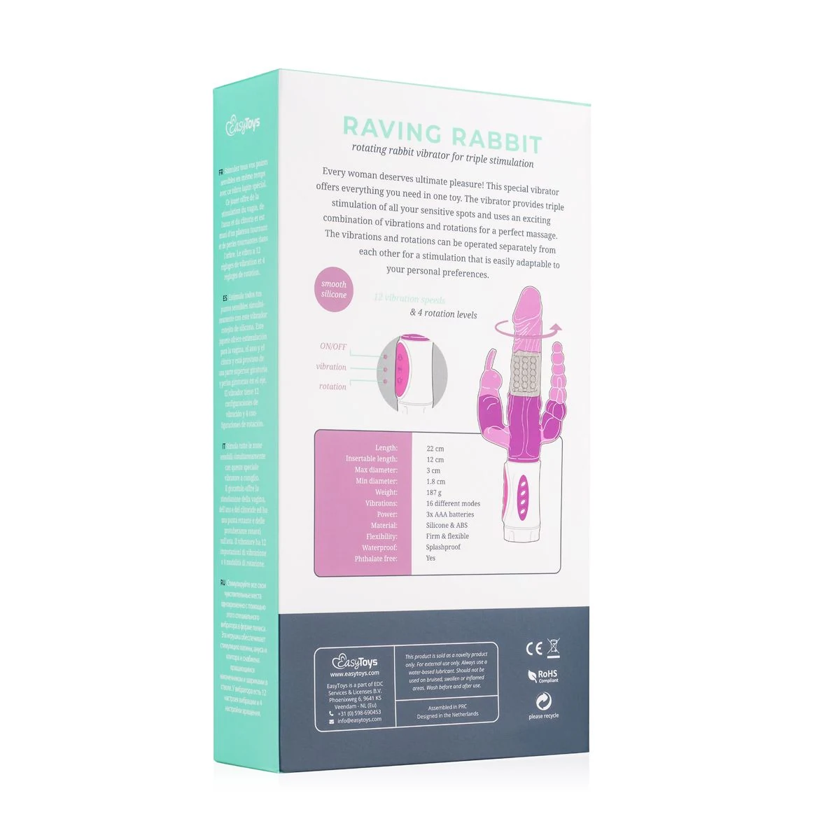 Raving Rabbit Vibrator Paars met CE-keurmerk