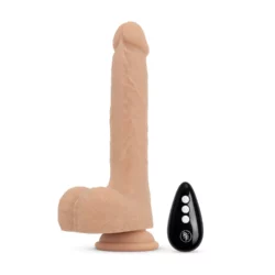 Real Fantasy Bryce verwarmbare vibrerende dildo 21,5 cm in beige siliconen