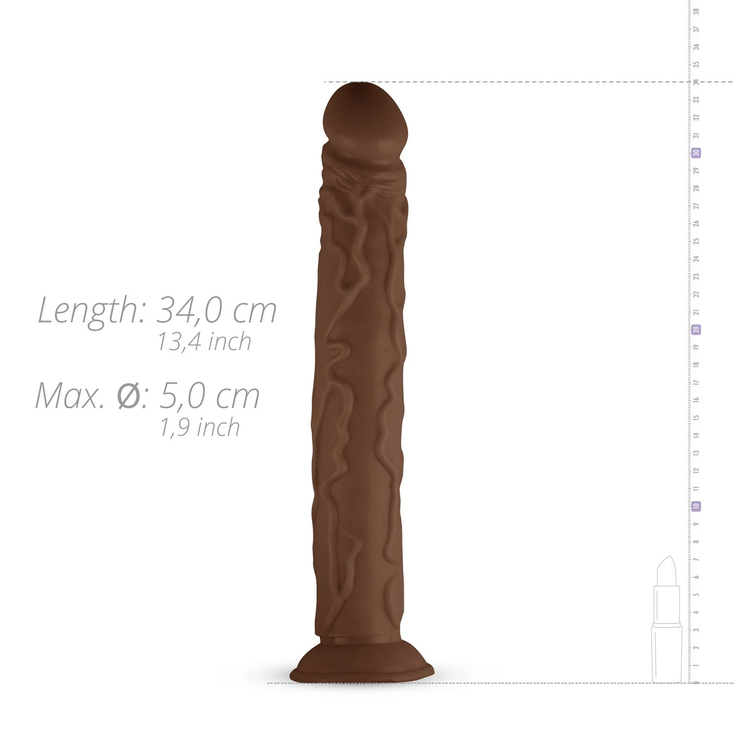Real Fantasy David PVC dildo 35 cm voor vaginaal en anaal gebruik