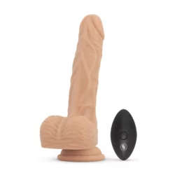 Real Fantasy Ethan verwarmbare vibrator van 19 cm in beige siliconen