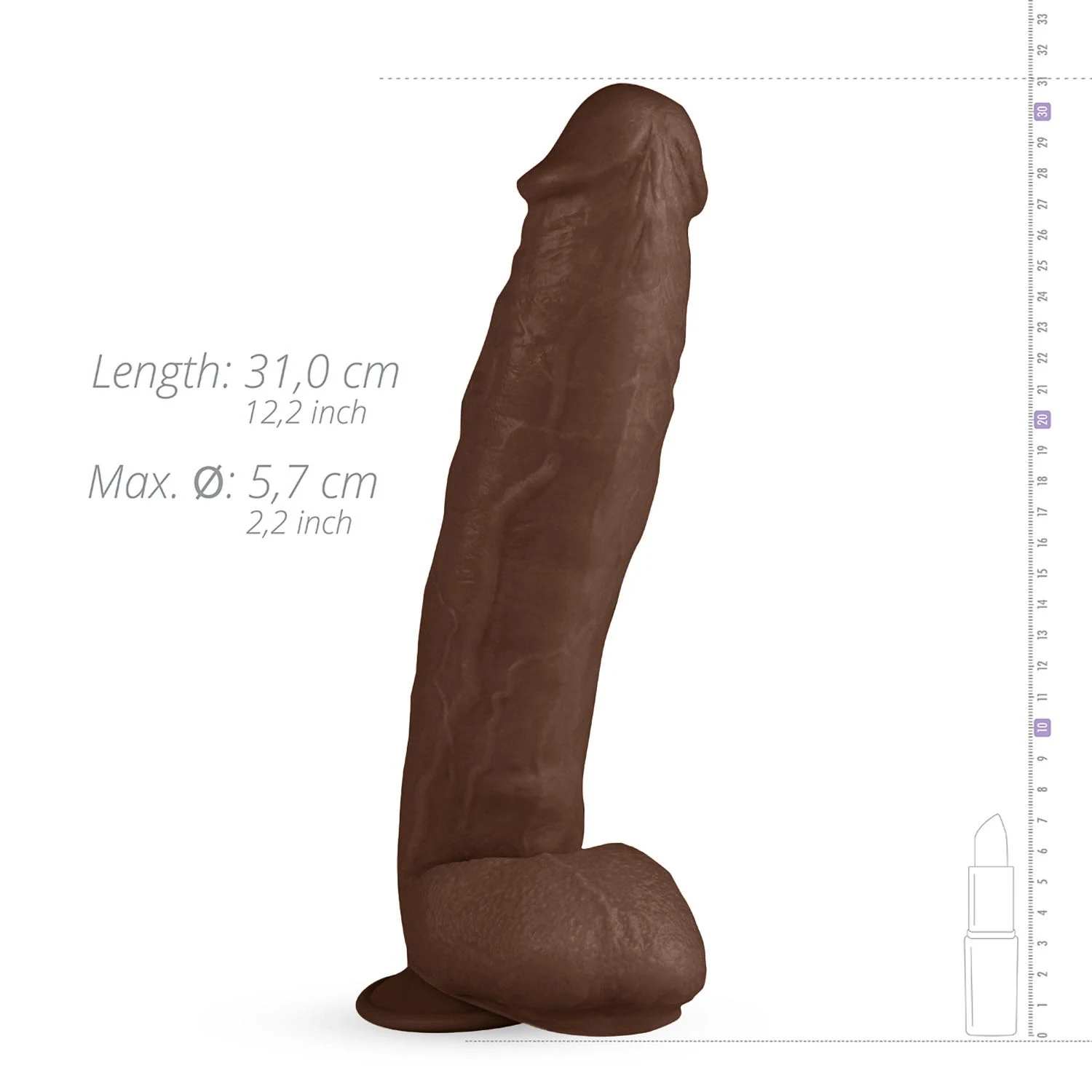Zeer grote Real Fantasy Travis dildo voor vagina en anus