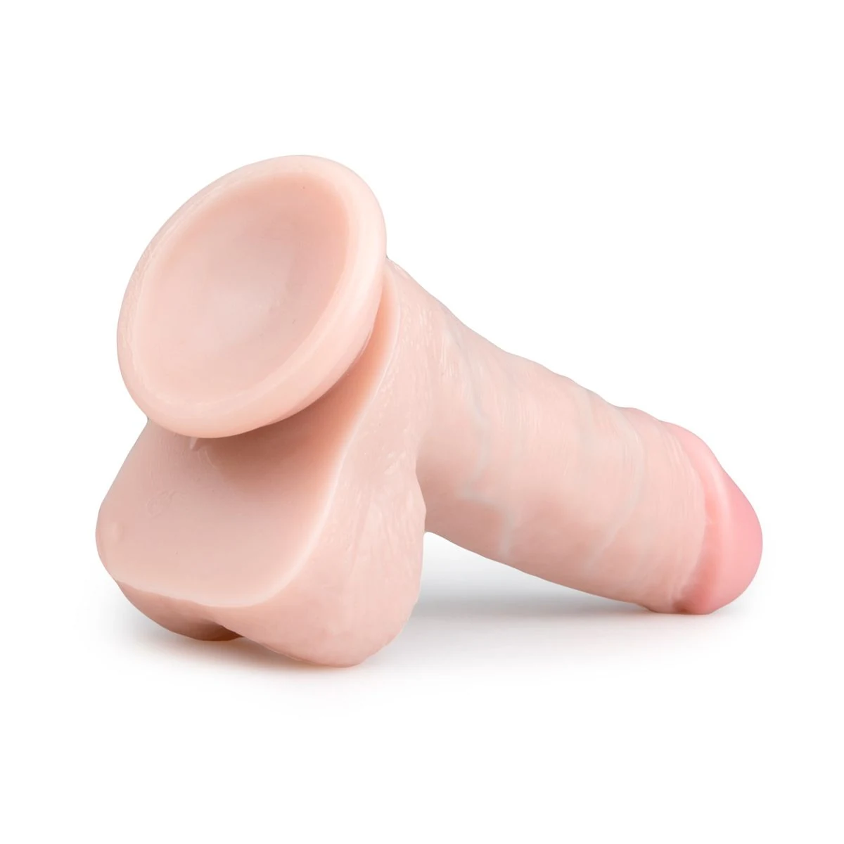 Realistische dildo met balzak en sterke zuignap, geschikt voor strap-on