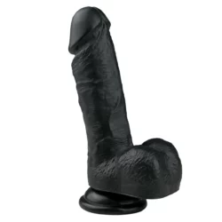 Realistische dildo met balzak 17,5 cm zwart van Easytoys Dildo Collection