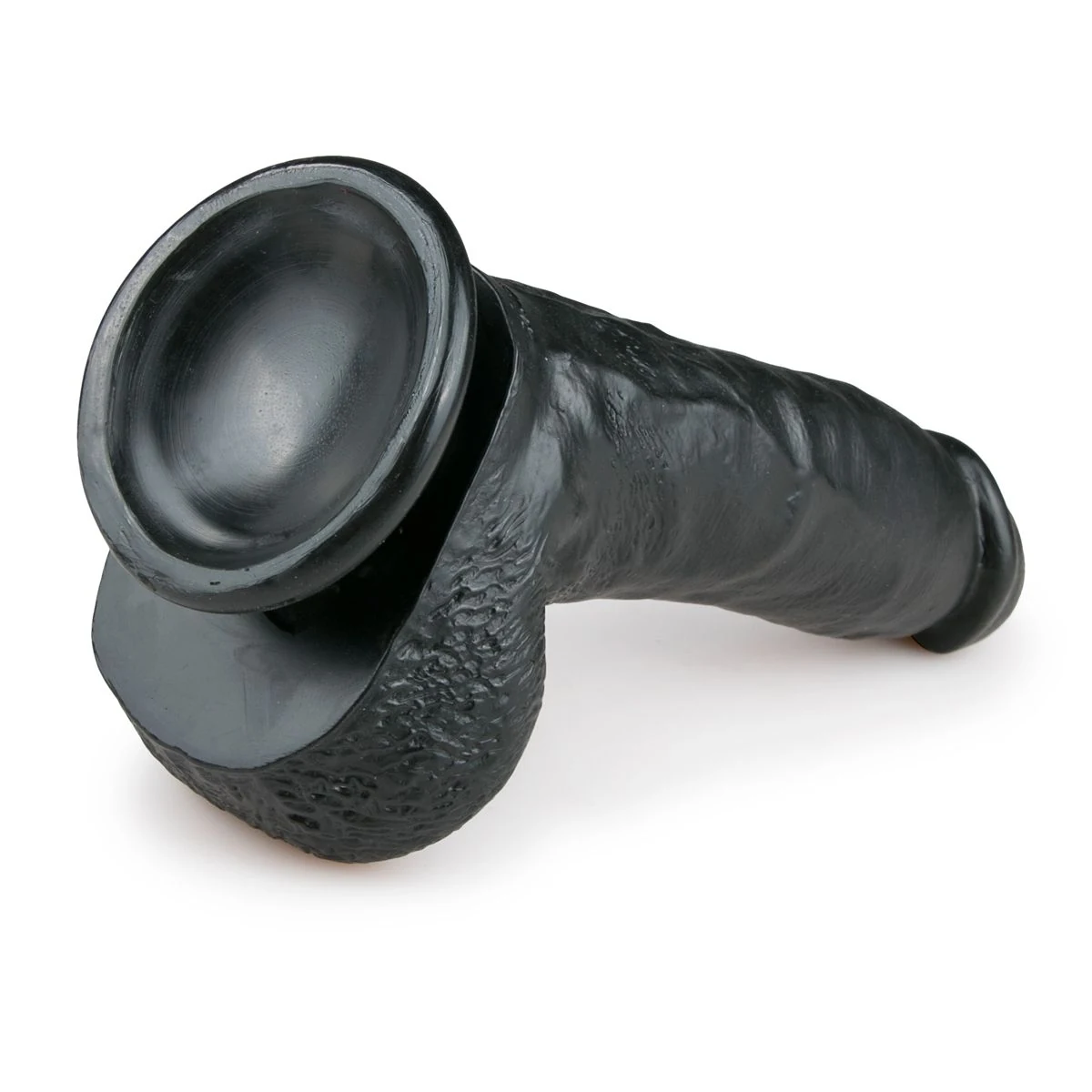 Licht gebogen realistische dildo met balzak voor anale en vaginale stimulatie