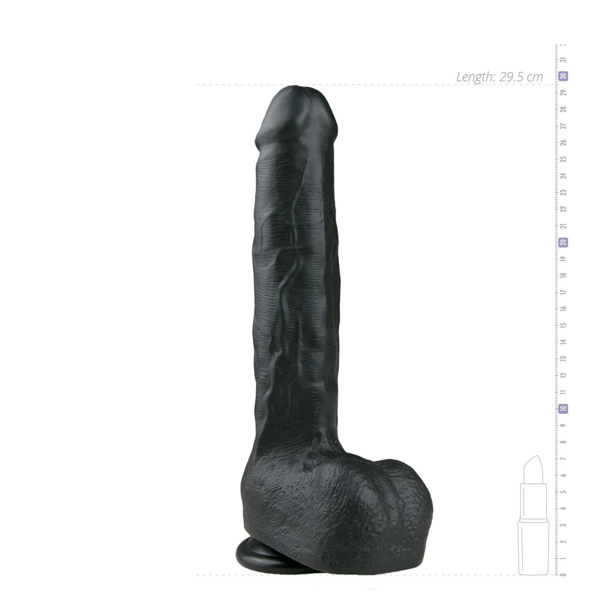 Unisex realistische dildo met balzak voor gevorderde gebruikers