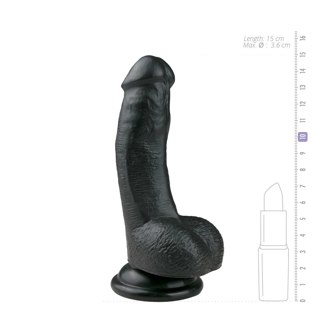 Waterproof realistische dildo met balzak voor unisex gebruik